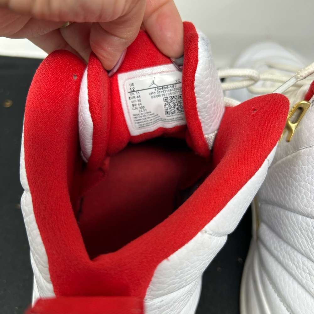 Jordan 12 Retro FIBA 2019 Size 13 Red White sneakers - Picture 5 of 6